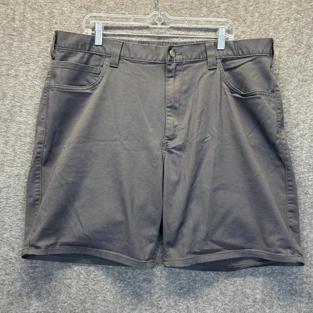 Carhartt Mens Relaxed Fit Canvas Stretch Work Shorts Gray BS6280-M Size 40
